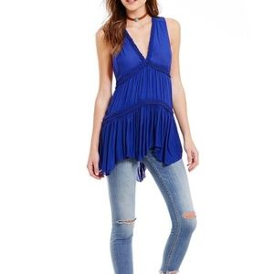 Free People Tops - New Free People Blue Haze Sleeveless Tunic Size L Free People Tops - New Free People Blue Haze Sleeveless Tunic Size L